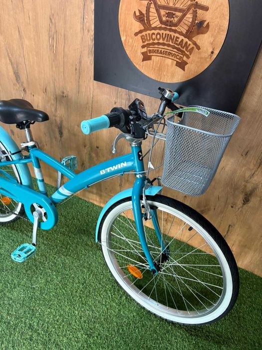 Bicicleta B-twin  24'' cu schimbator Shimanno 6 viteze