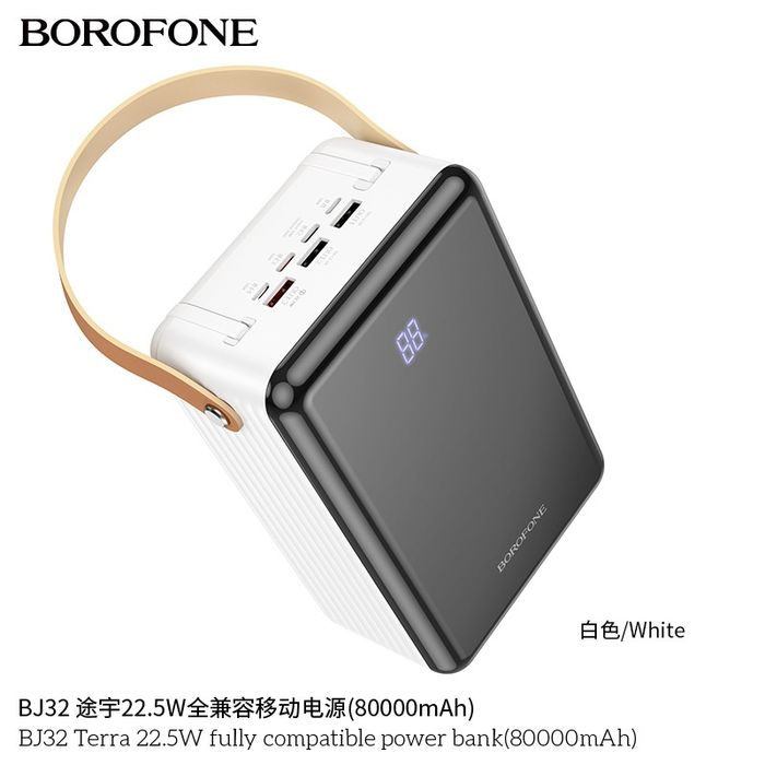 Borofone BJ32 Terra Power Bank 80000mAh Micro-USB18W PD20W + 22.5W