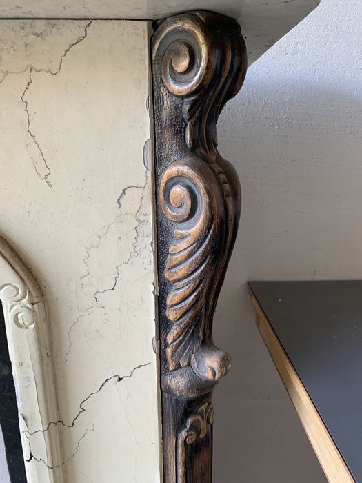 Cadru Rama semineu lemn masiv stil baroc, elegant, vechi