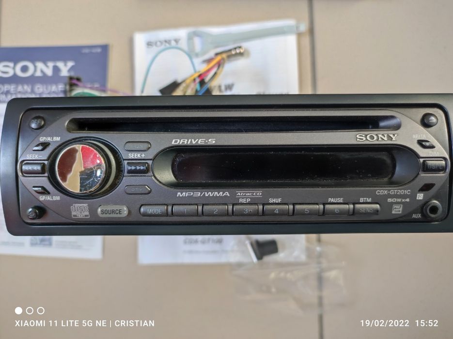 Radio CD MP3 Sony, 4x50w