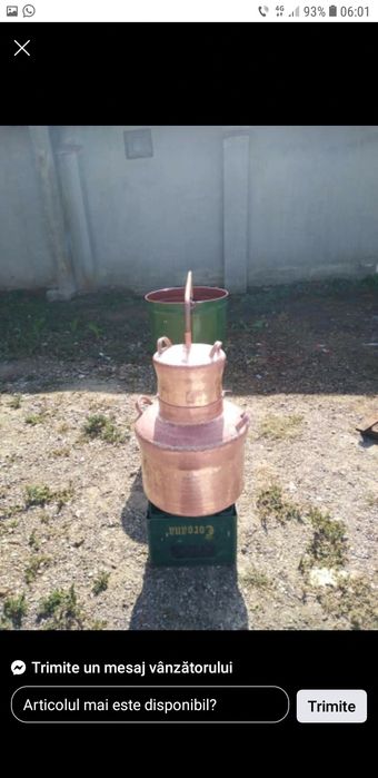 Vând cazan de țuică la 100 de Litri  cu fundul de 4 mm