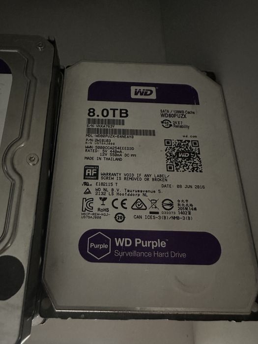 Жесткий диск 4 и 8 TB WD Purple