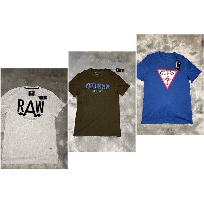 Мъжки тениски G-Star Raw и Guess - размери S и M