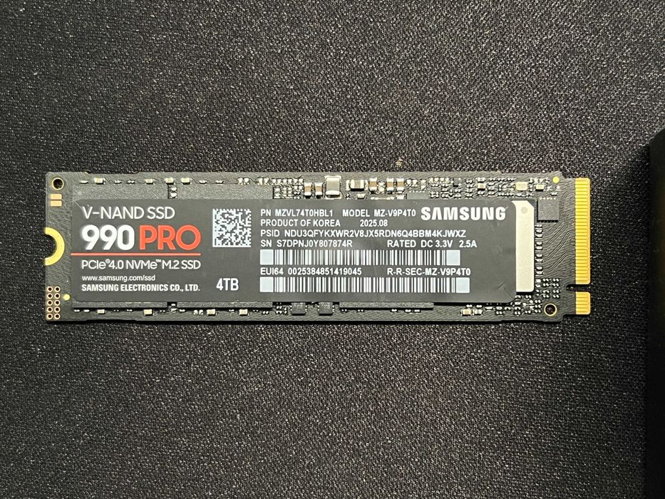 SSD Samsung 990 PRO 4TB NVMe PCIe 4.0 M.2 - ultra rapid, high-end