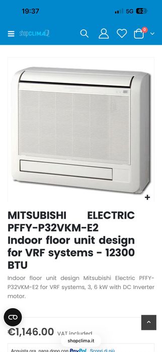 Климатик mitsubishi pffy-p32vkm-e2
