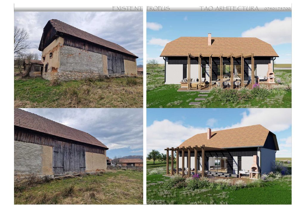 Redescopera linistea autentica! Cumpara acest concept architectural in mediu rural cu teren intravilan de 3.500 mp situat la 35km de Cluj