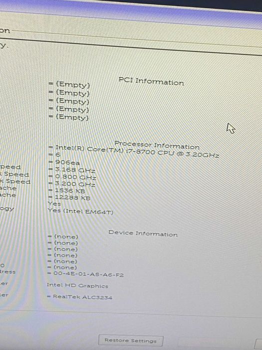 PC Dell Precision 3630 - Intel i7-8700