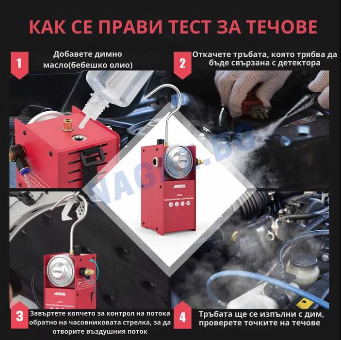 Пушек Машина/Димогенератор ANCEL S100/Тест с дим/Диагностика/АвтоТест