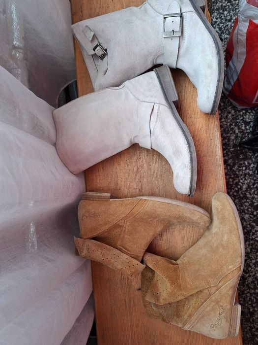 Боти естествен велур