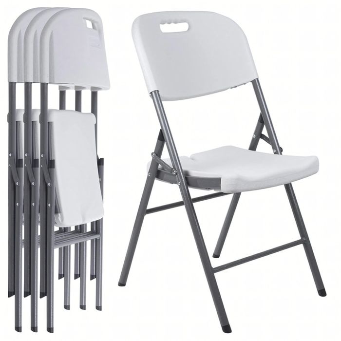 Комплект 4 броя сгъваеми кетъринг столове за градина и събития - удобн