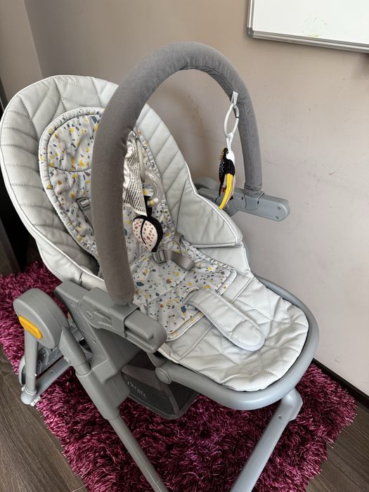 scaun de masă Kinderkraft Lastree 2 în 1 (Grey).