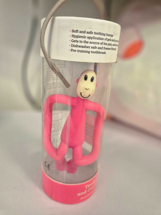 Jucarie dentitie bebelusi Maimutica vesela, Inel Gingival, Monkey,