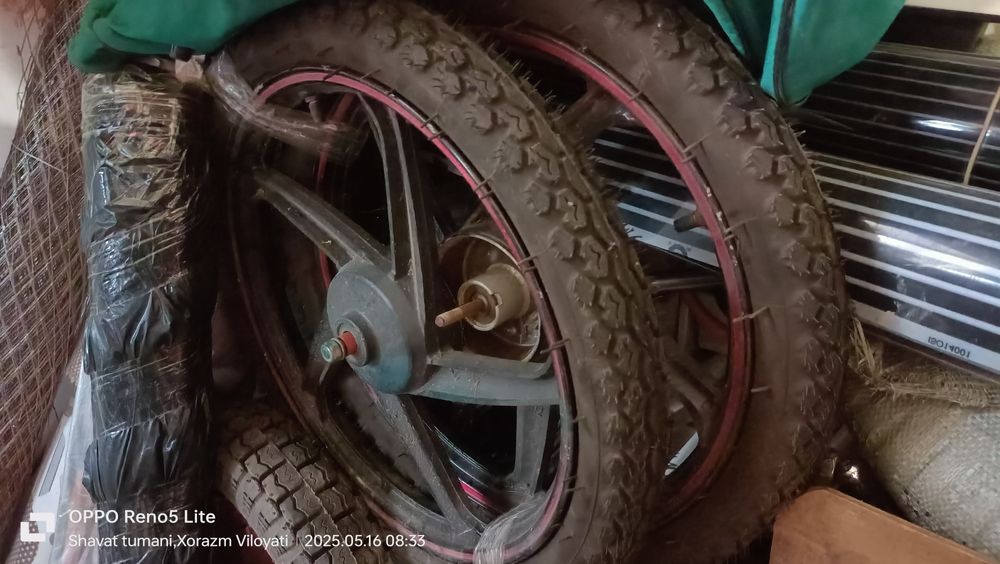 Детский велосипед и комплект мото диска