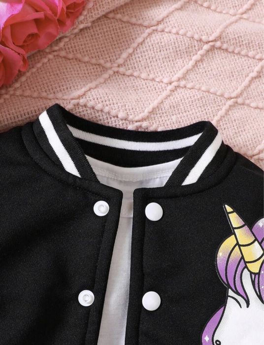 Бебешко бомбер яке с щампа на еднорог