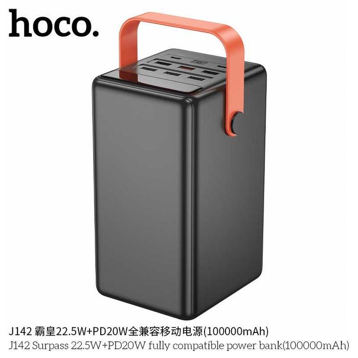 Hoco J142 Surpass 22.5W+PD20W Power Bank 100000mAh QC3.0 For iPhone 16