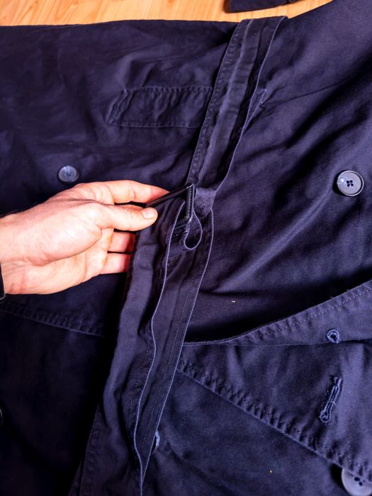 Levi's Slacker oversize trench coat double breasted with belt navy