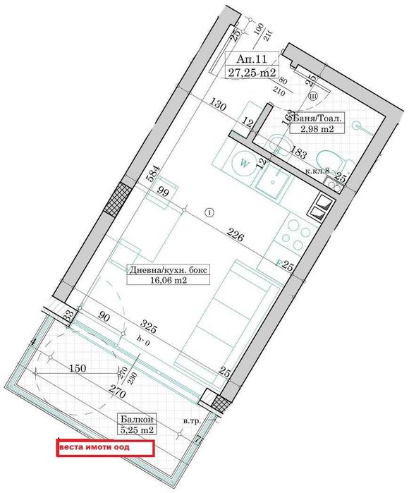 Продава се Едностаен апартамент в Варна, Виница - 30 кв.м за 1907 €/кв.м - Снимка #3