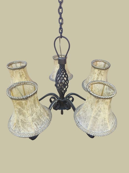 Candelabru 5 brațe din fier forjat