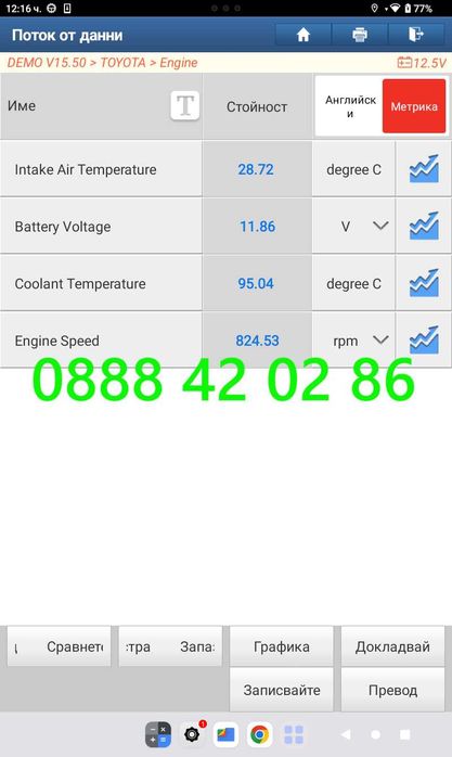ПРОМОЦИЯ. Launch X431 PRO3S, БГ превод, работи и офлайн