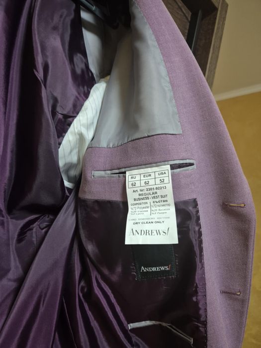 Официален костюм Andrews в цвят лавандула