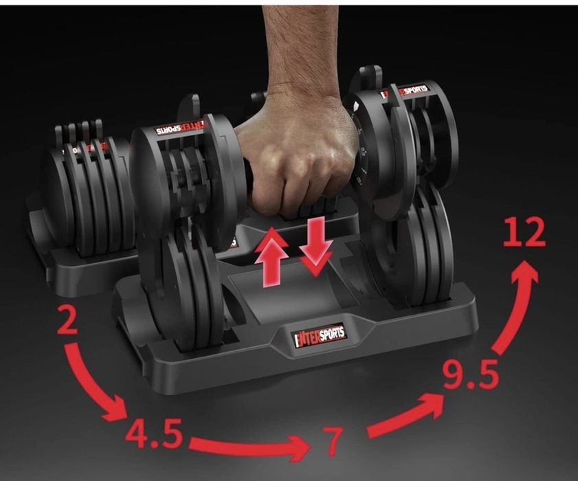 Vând gantera reglabila 12 kg