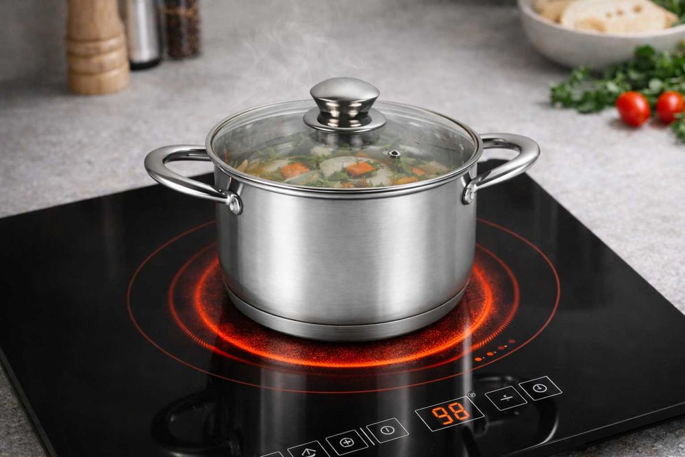 Oala inox Swiss Z Line 16 cm cu capac sticla 1.8 L