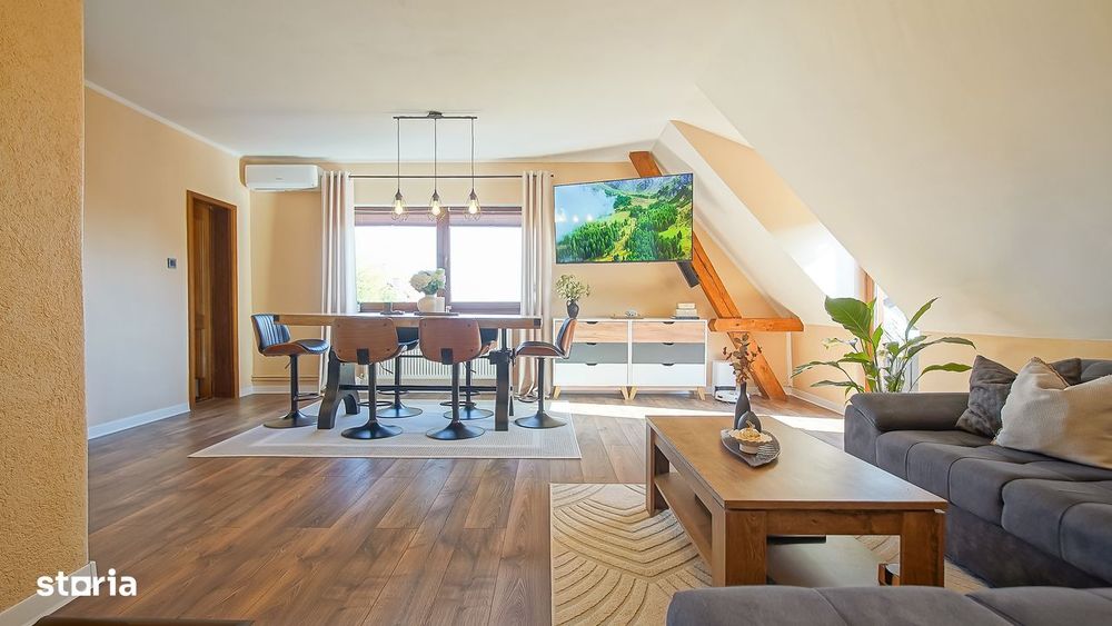 Apartament cu curte | 130 + teren 300 mp | Vedere panoramică Tâmpa