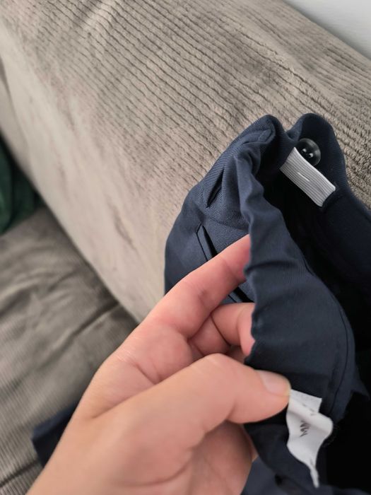 Pantaloni bleumarin costum talie reglabila, băieți, Mango mărime 146 cm, 10-11 ani