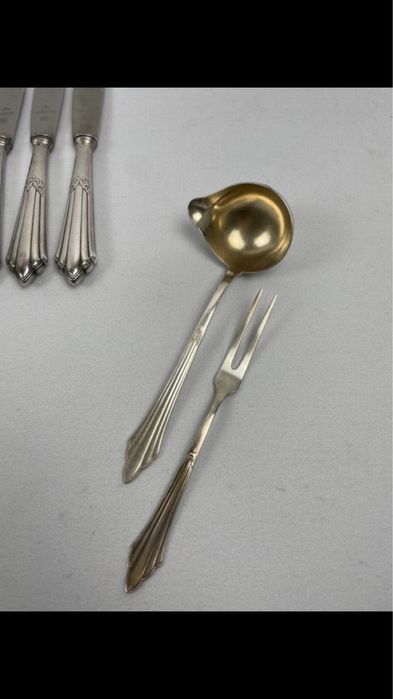 Set WMF 6 persoane - 32 tacâmuri argintate - Art Deco - Germania