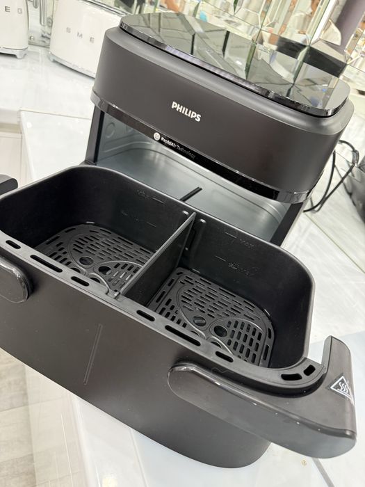Двоен фритюрник с горещ въздух Philips Airfryer Series 1000 NA150/00, 7,1 л, 2450 W