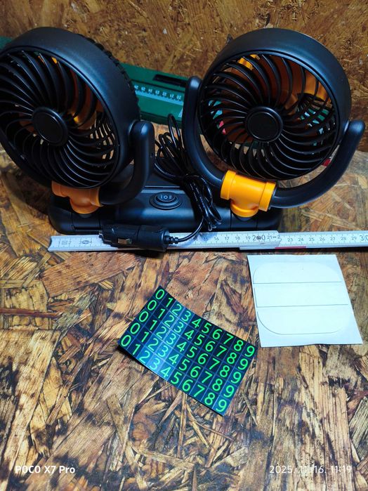 ventilator cu două capete rotativ la 360°