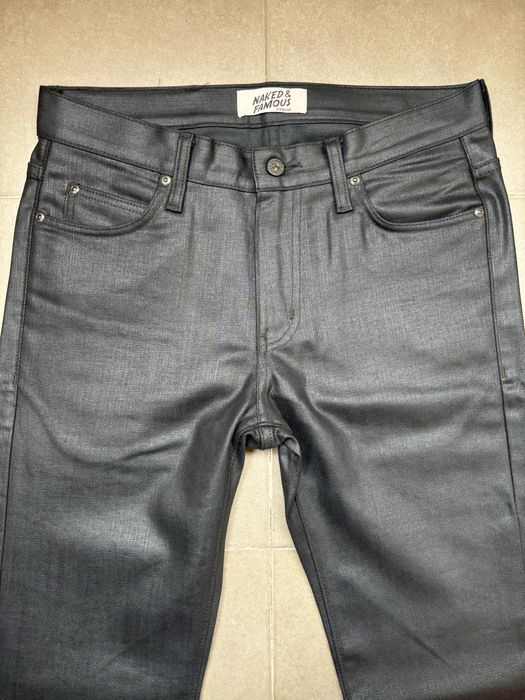Naked & Famous Denim – Black Waxed Jeans
