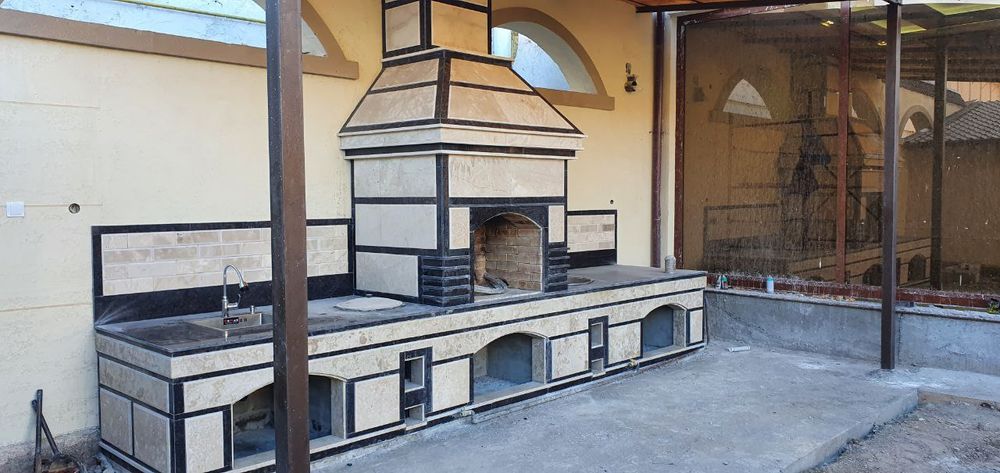 Yozgi oshxona Barbikyu kamin ishlarni qilamiz