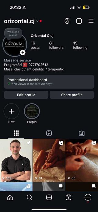 Masaj Terapeutic & Anticelulitic (la domiciliul clientului)