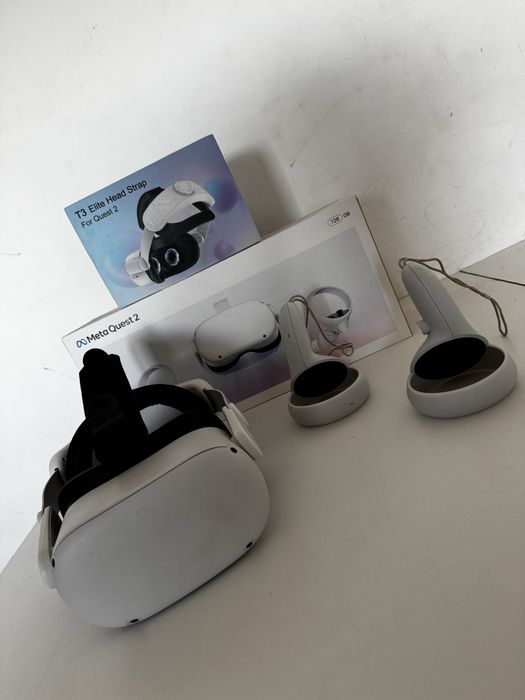 Meta Quest 2 VR очила 128GB + Elite Head Strap + Link кабел