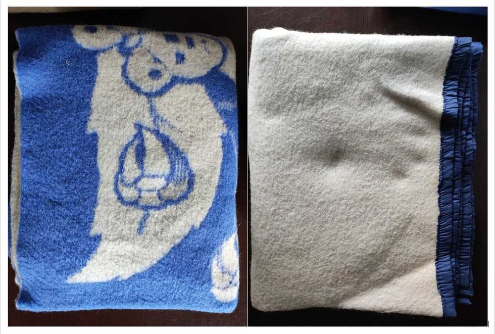 2 paturi/cuverturi din lână noi, nefolosite, pt. pensiuni/decor rustic