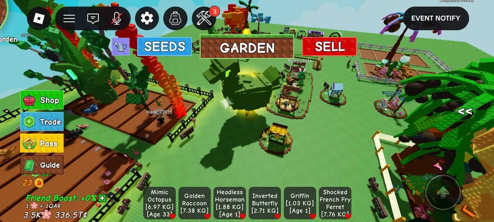 Питомцы в Grow a garden