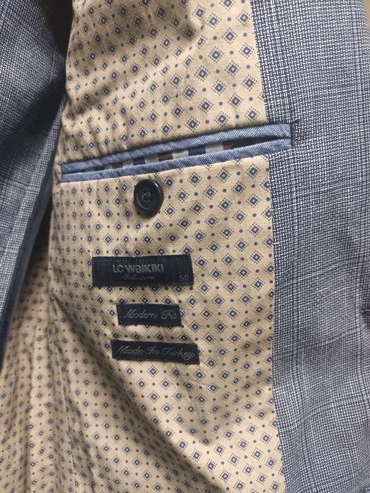 Мъжко сако синьо каре