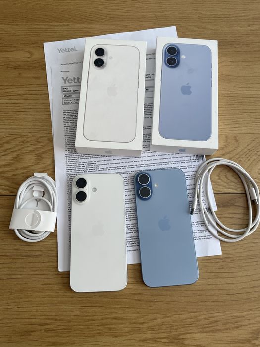 Бартер iPhones 17 256gb blue, white Йетел гаранция 100% батерии
