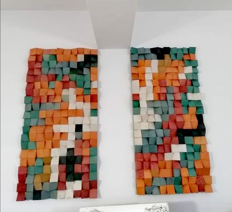 Дизайнерско пано за стена от дърво