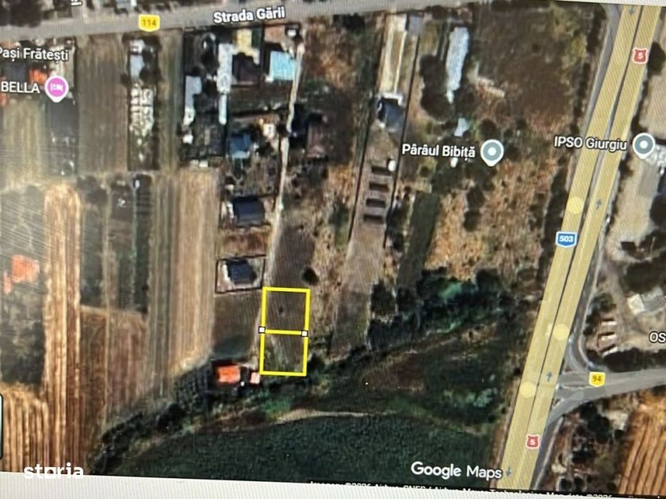 Teren 500 mp pentru casa Fratesti - Giurgiu