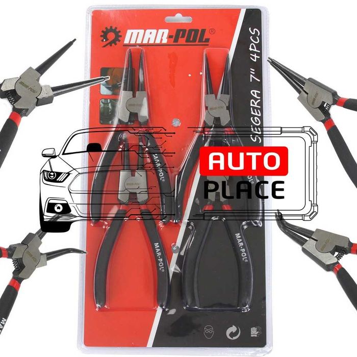 Комплект зегер клещи 4 части 180 мм Mar-Pol