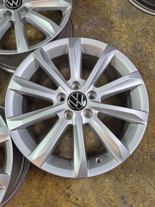 4 Jante Aliaj 5x112 17'' OEM VW Passat Tiguan Touran Sharan Caddy Scirocco T-ROC 6.5J ET 41 - MODEL 2024 / Skoda Octavia Superb Yeti Karoq Kodiaq