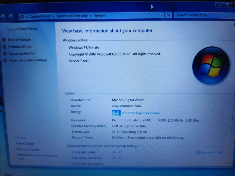 Лаптоп MSI CX500