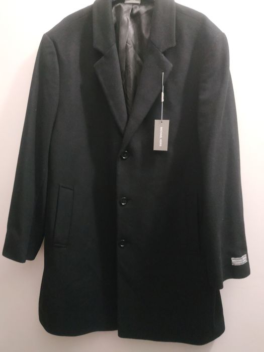 Palton clasic bărbătesc negru lână Michael Kors, măsură mare-XXL-48R