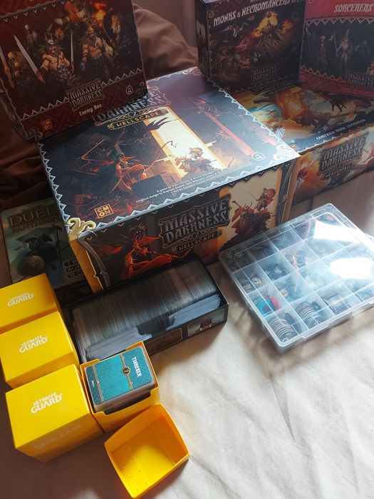 Massive Darkness 2 + expansions and upgrade pack, all sleeved