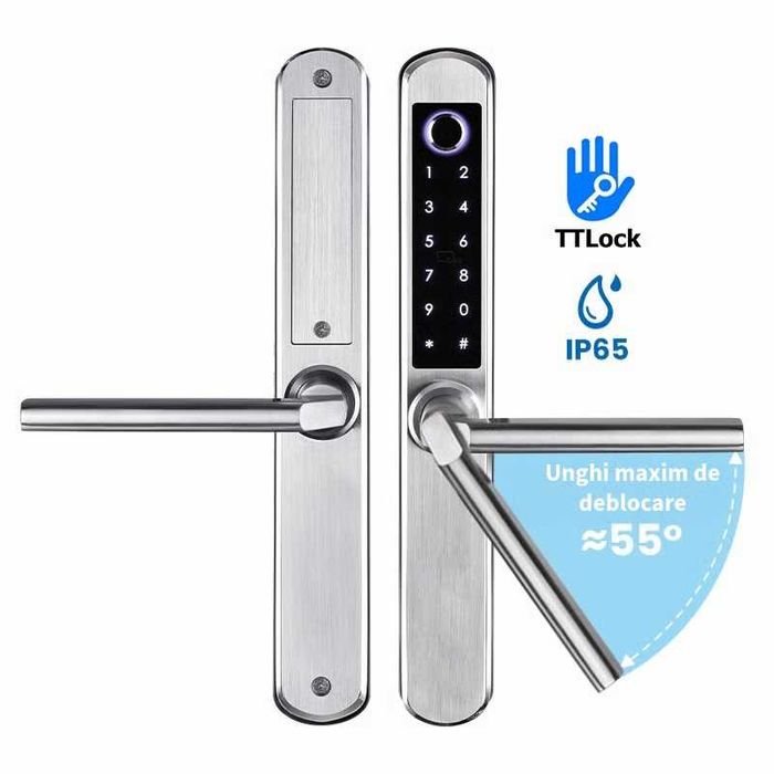 Yala inteligentă cu amprentă | Smart Lock Aurora cu aplicație TTLock