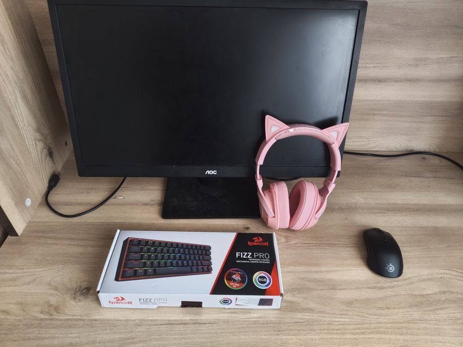 Гейминг периферия Steelseries Rivals 3 , Redragon fizz pro , razer Kraken Kitty V2 BT, монитор AOC
