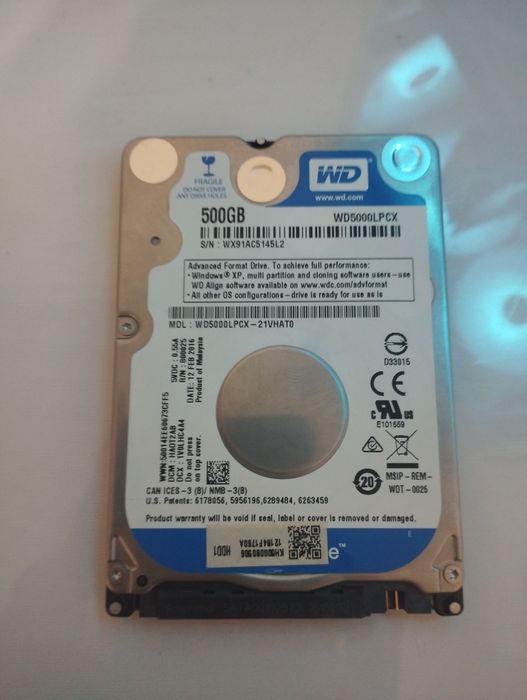 Hdd на 500 гигабайт