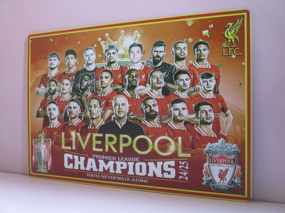 2 Метални Табели-Картини-Liverpool-Premier League Champions-2020/2025